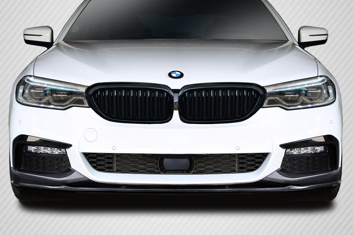 BMW 5 Series G30 Carbon Fiber M Tech Front Lip Splitter - Image 7