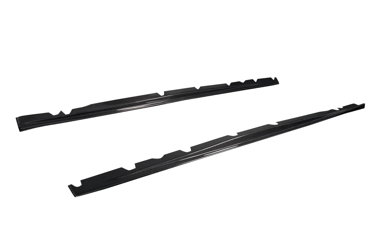 BMW M3 E36 Carbon Fiber Wallen Side Skirt Rocker Panel Splitters - Image 2