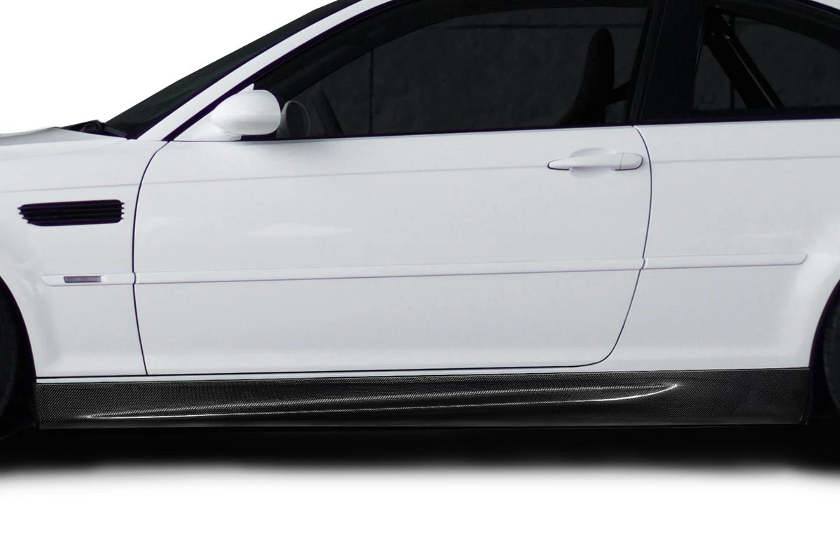 BMW M3 E46 Carbon Fiber 1M Look Side Skirt Rocker Panels - Image 4