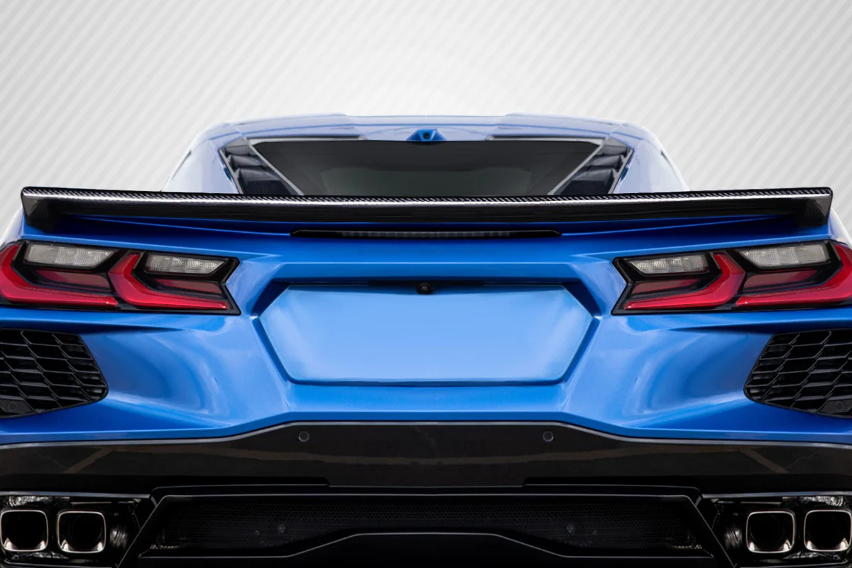 Chevrolet Corvette C8 Carbon Fiber Gran Veloce Flush Mount Rear Wing Spoiler - Image 7