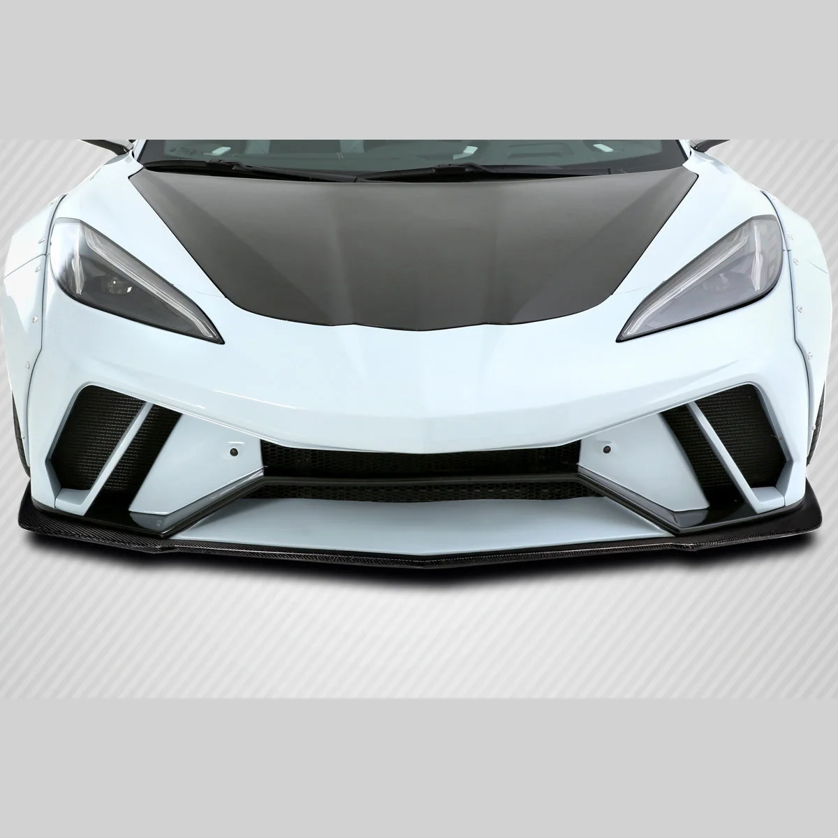 Chevrolet Corvette C8 Carbon Fiber Gran Veloce Front Lip Spoiler Air Dam - Image 5