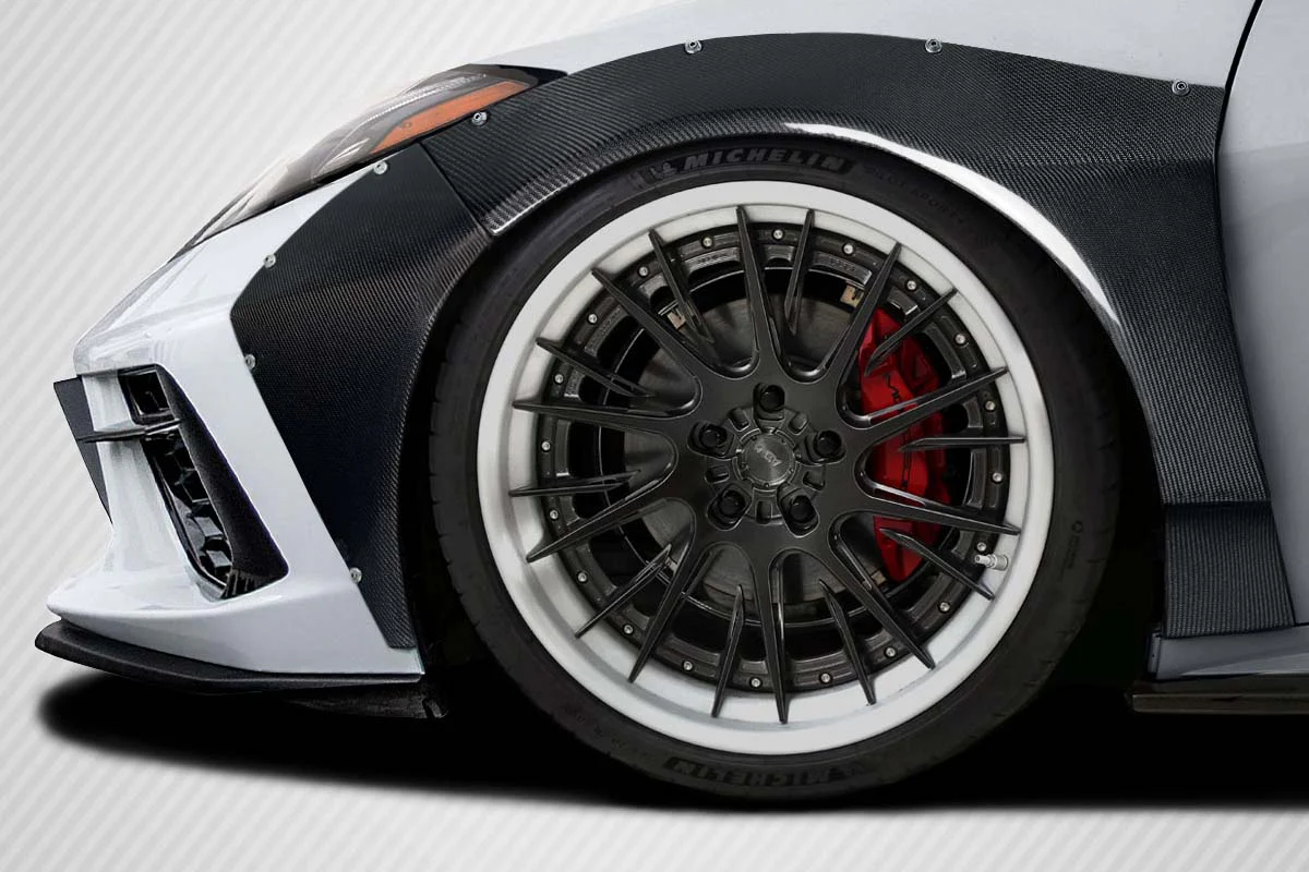 Chevrolet Corvette C8 Carbon Fiber Gran Veloce Wide Body Front Fender Flares - Image 5