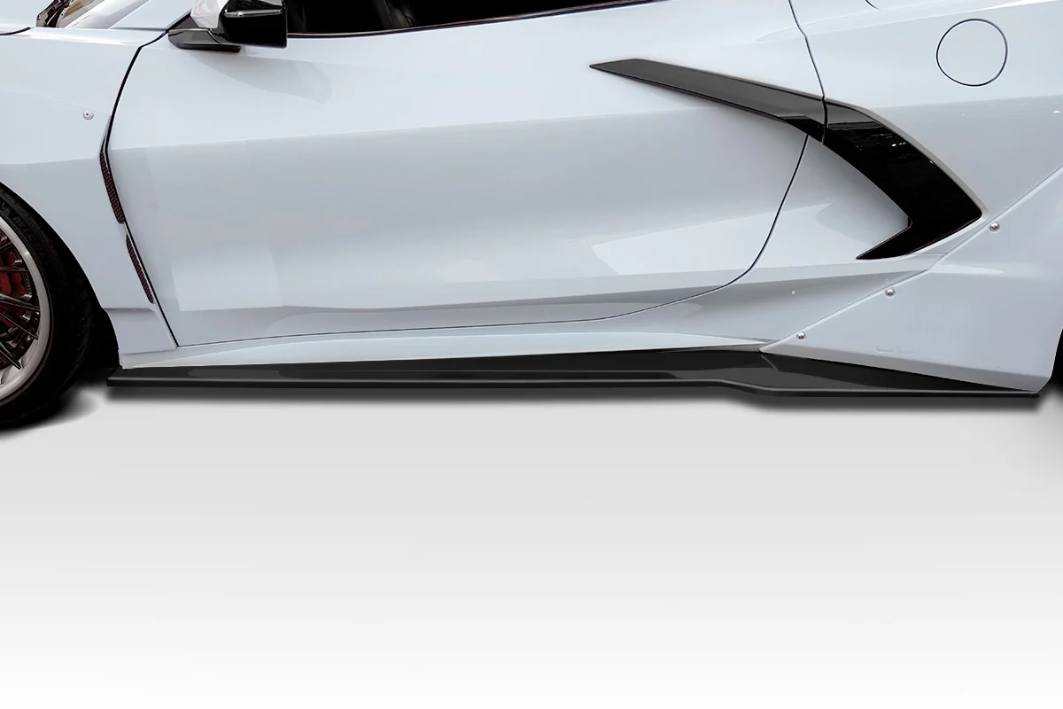 Chevrolet Corvette C8 Gran Veloce Wide Body Side Skirt Rocker Panel Splitters - Image 6