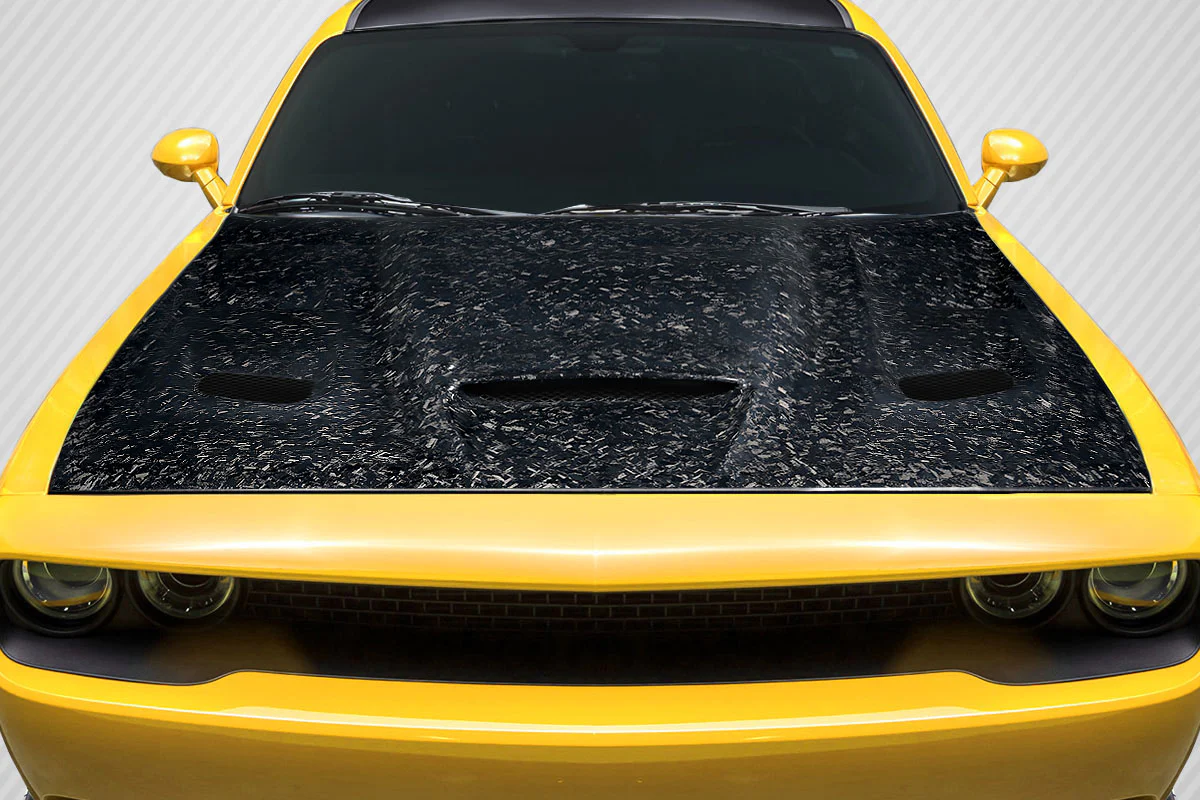 Dodge Challenger (2008-2023) Carbon Fiber AeroForge Dritech Hellcat Look Hood - Image 5