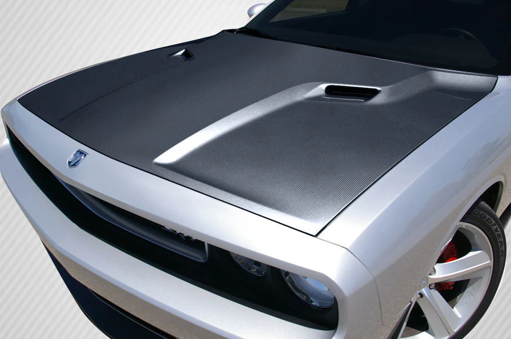 Dodge Challenger (2008-2023) Carbon Fiber SRT Look Hood - Image 5