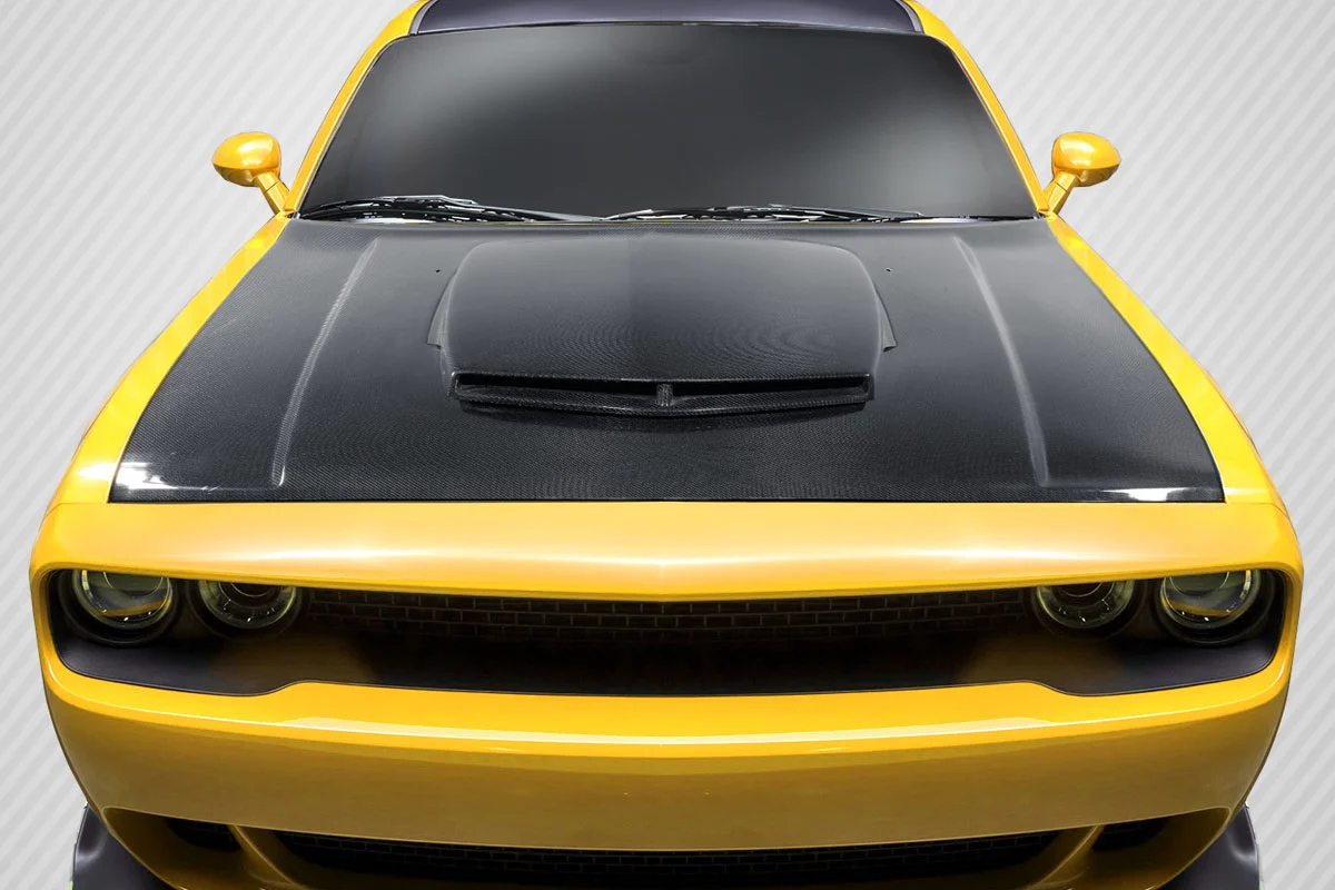 Dodge Challenger (2008-2023) Carbon Fiber TA Look Hood - Image 11