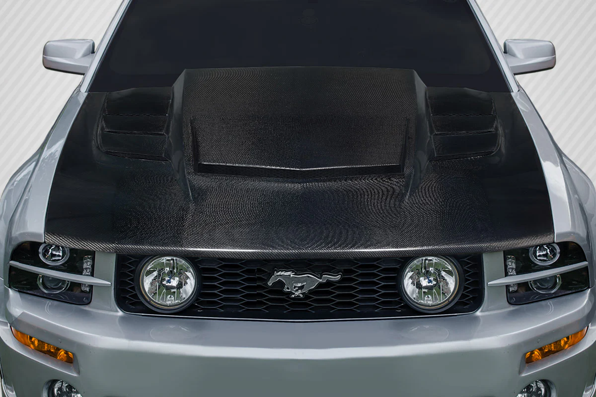 Ford Mustang (2005-2009) Carbon Fiber Interceptor Hood - Image 5