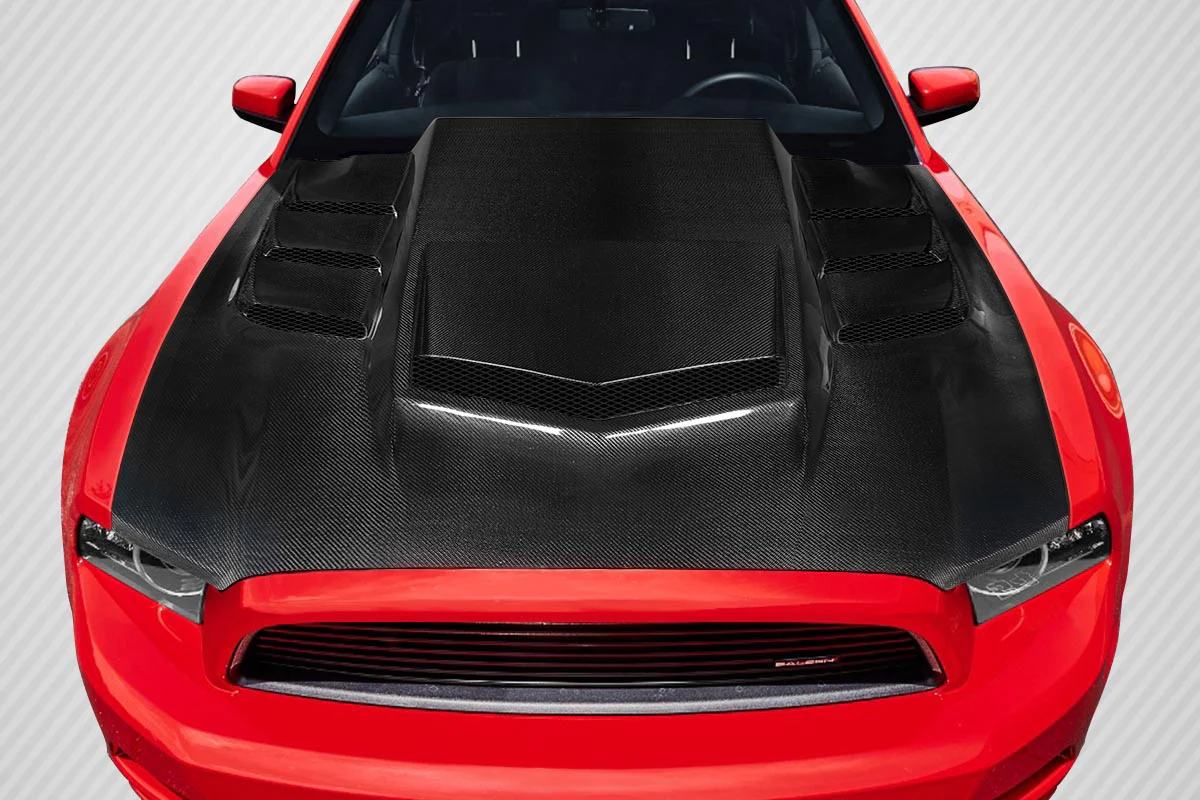 Ford Mustang (2013-2014) Carbon Fiber Interceptor Hood - Image 5