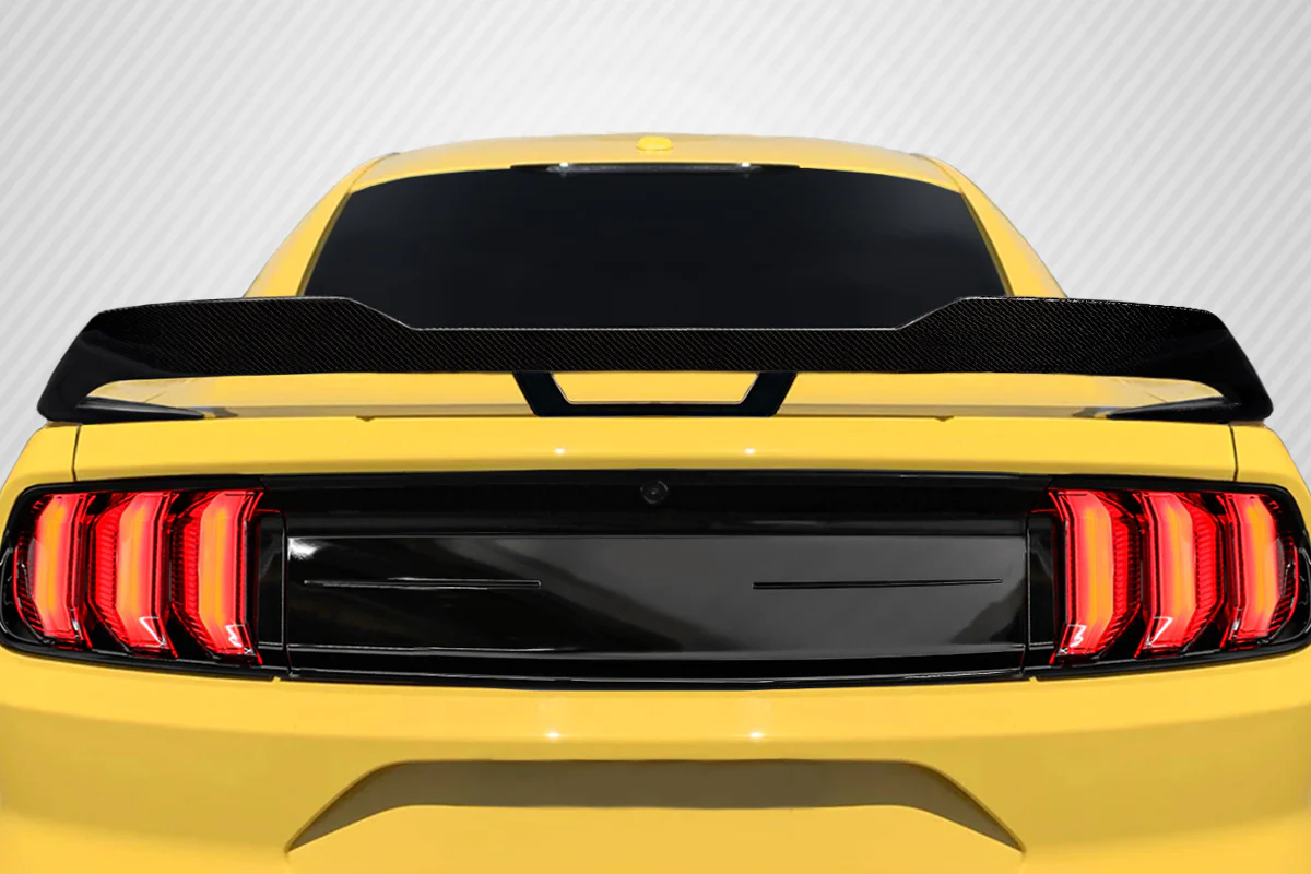 Ford Mustang Coupe (2015-2023) Carbon Fiber Performance PP1 Wicker Rear Wing Spoiler - Image 8