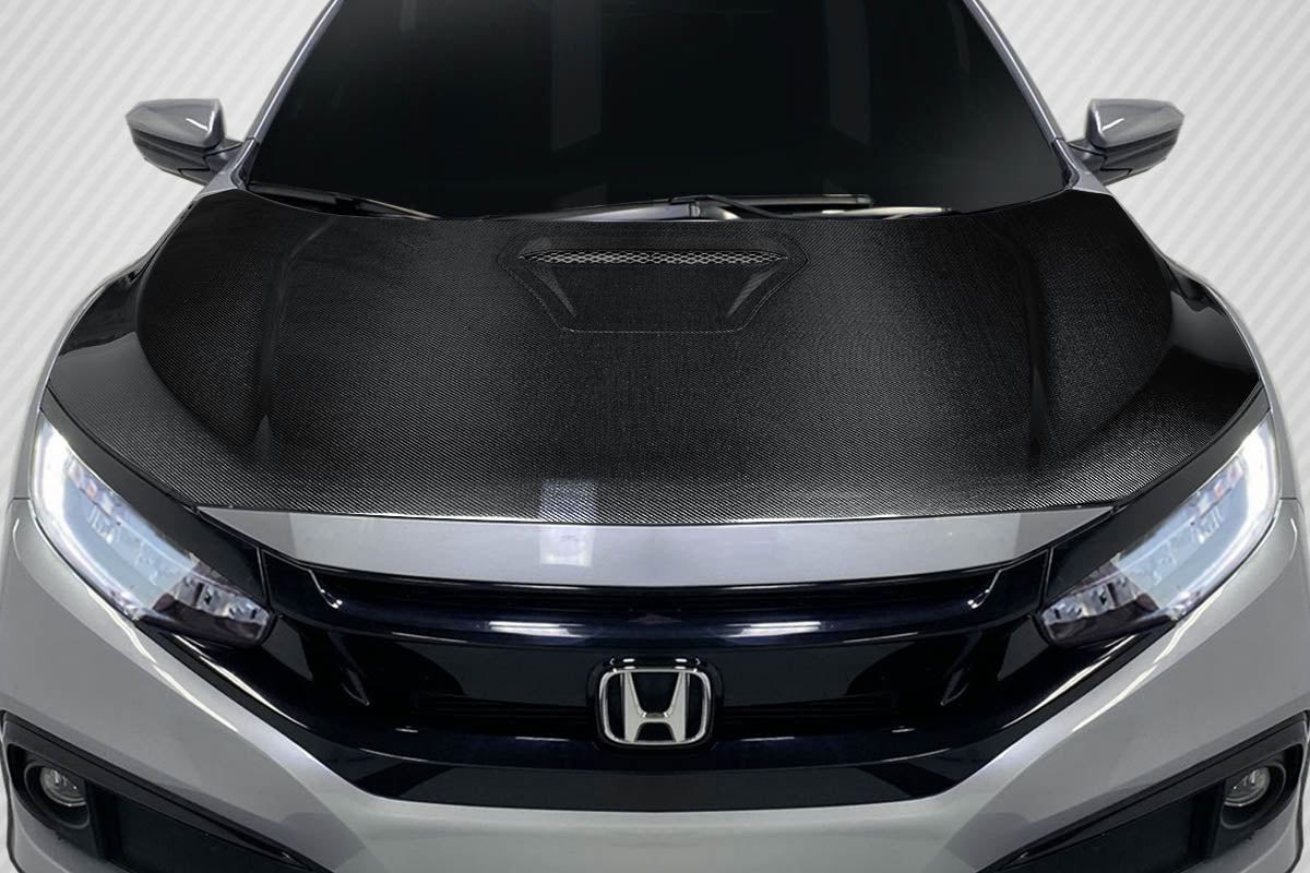 Honda Civic (2016-2021) Carbon Fiber Type R Look Hood - Image 5