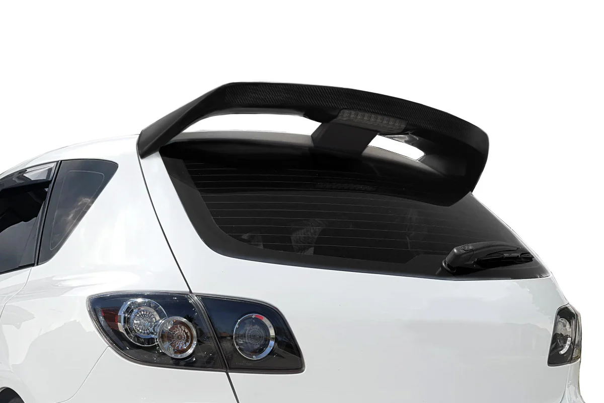 Mazda Mazda3 Hatchback (2004-2009) Carbon Fiber OEM Rear Wing Spoiler - Image 8