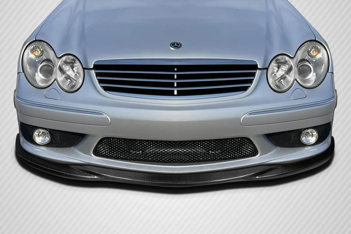 Mercedes C-Class (2001-2007) Carbon Fiber L Sport Front Lip - Image 7