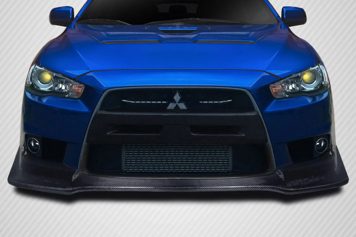 Mitsubishi Evolution X (2008-2015) Carbon Fiber VR-S Front Lip Air Dam - Image 4