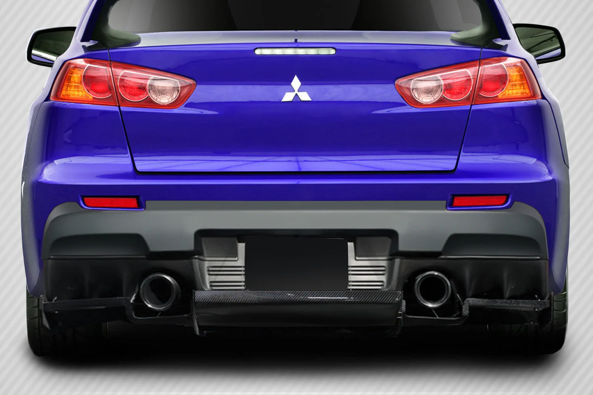Mitsubishi Evolution X (2008-2015) Carbon Fiber VR-S Rear Diffuser - Image 5