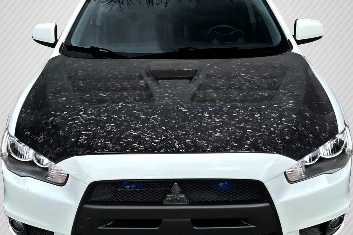 Mitsubishi Lancer Evolution X (2008-2017) Carbon Fiber AeroForge Dritech GT Concept Hood - Image 5