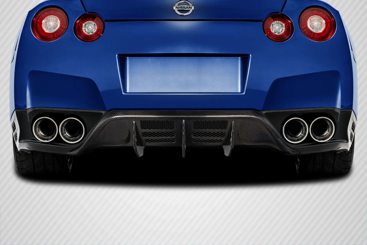 Nissan GT-R R35 (2009-2011) Carbon Fiber Malve Rear Diffuser - Image 4