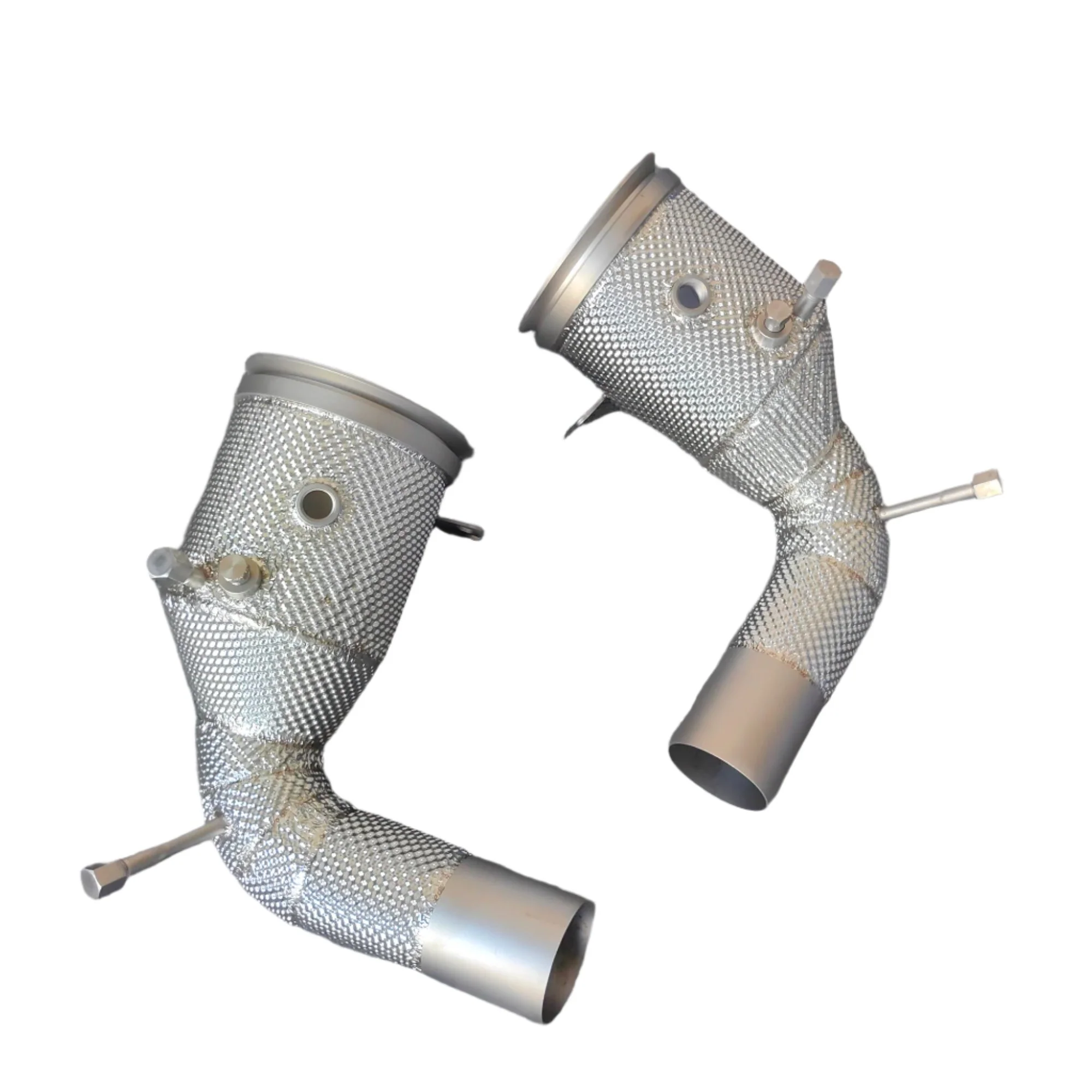 Porsche 992 304SS Catted Downpipe with Heat Shield - Image 2