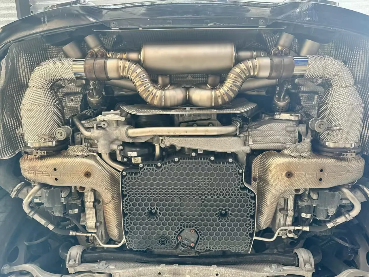 Porsche 992 304SS Catted Downpipe with Heat Shield - Image 6