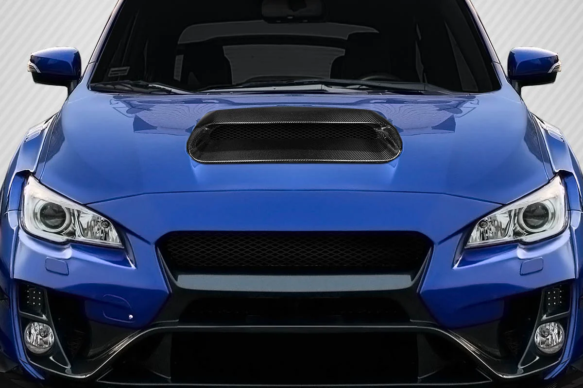 Subaru WRX STI (2015-2021) Carbon Fiber Hyperflow Hood Scoop - Image 4