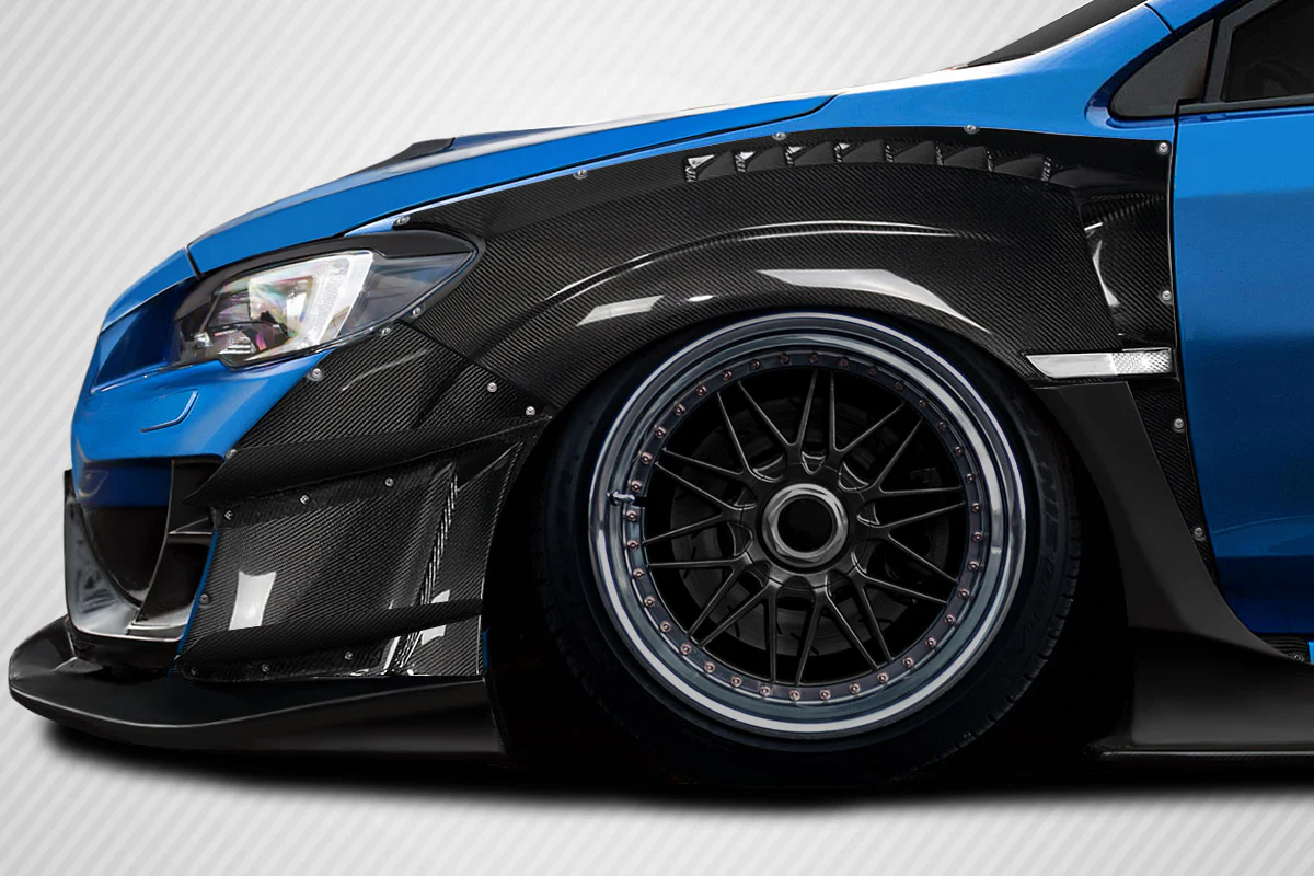 Subaru WRX STI (2015-2021) Carbon Fiber VRS Wide Body Front Fenders - Image 9