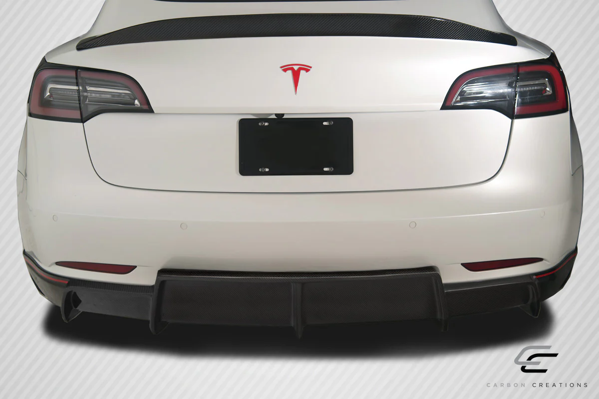 Tesla Model 3 (2018-2023) Carbon Fiber GT Concept Rear Diffuser - Image 8