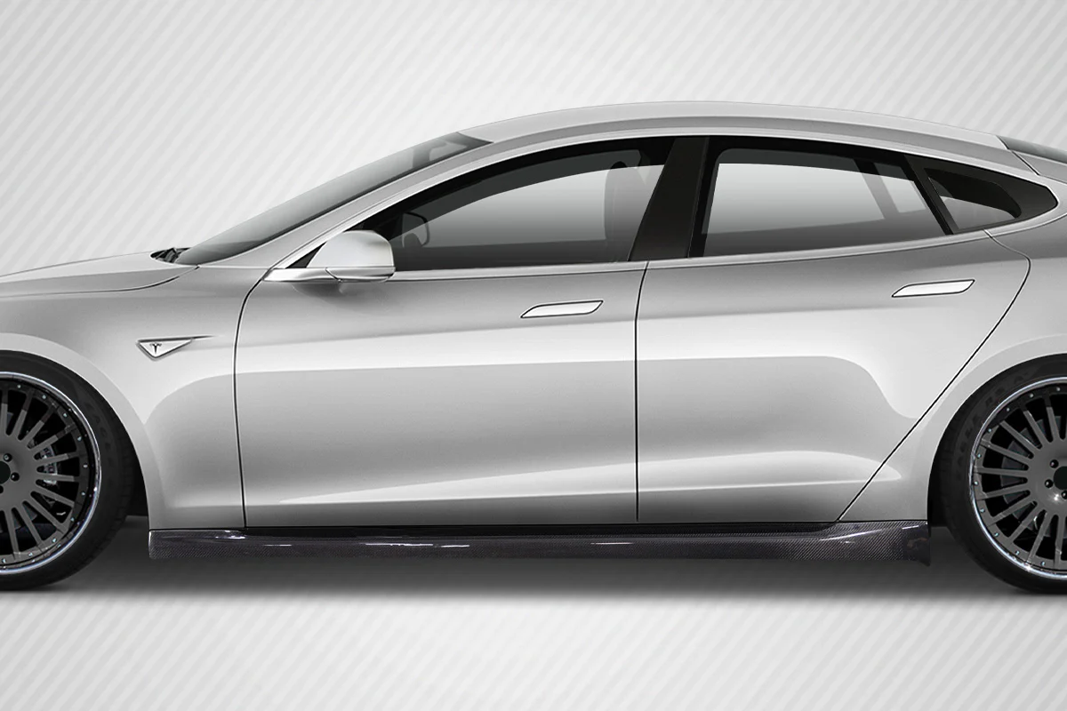 Tesla Model S (2012-2023) Carbon Fiber UTech Side Skirts - Image 7